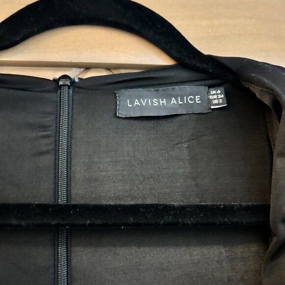 Lavish Alice Black Jumpsuit with Cape - Picture 3 of 4